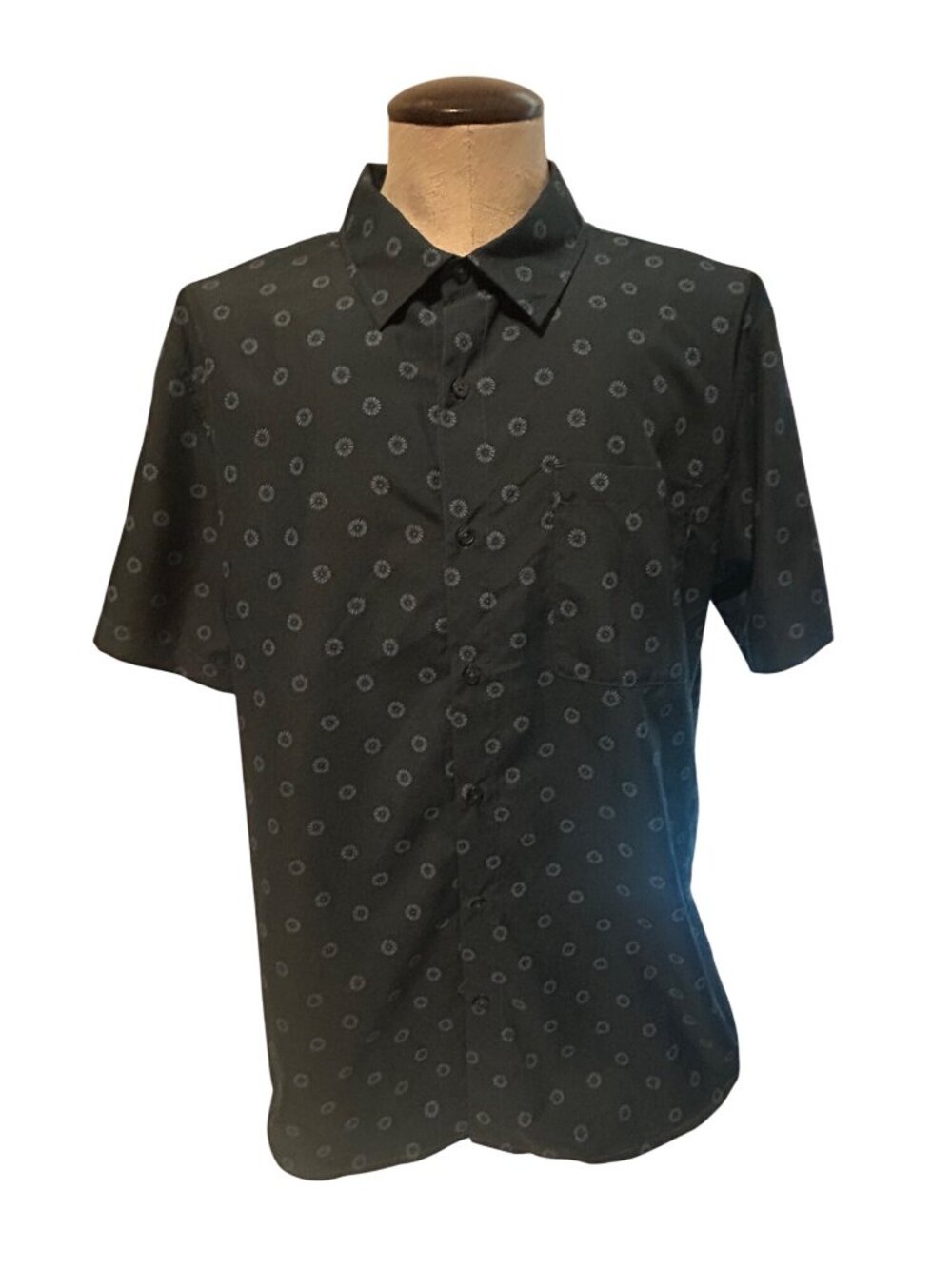 MARMOT AirExchange SolarShield Blue Print Short Sleeve Shirt XL